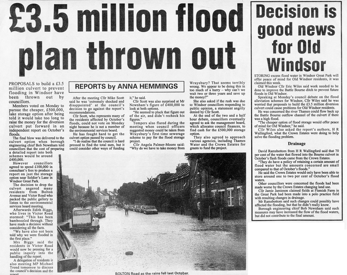 The Bolton Road Floods of October 1993 The Royal Windsor Forum