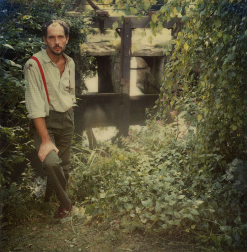 GMC by the weir at his cottage